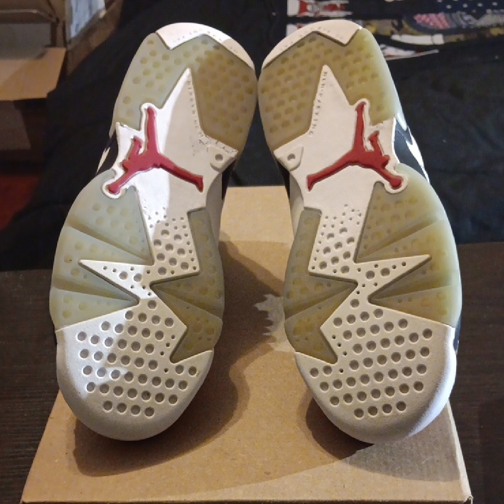 Jordan 6 Retro (GS) Rare Carmine Sneakers W/2020 Tag Mens 6Y Girls 7.5 EUC - Picture 9 of 9